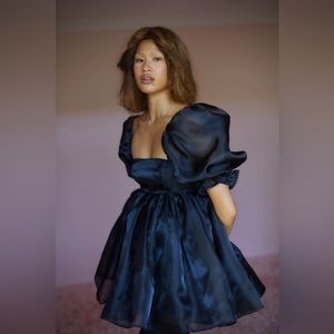 SELKIE The Caviar Puff Dress in Black size S 🌻 NWT !!!